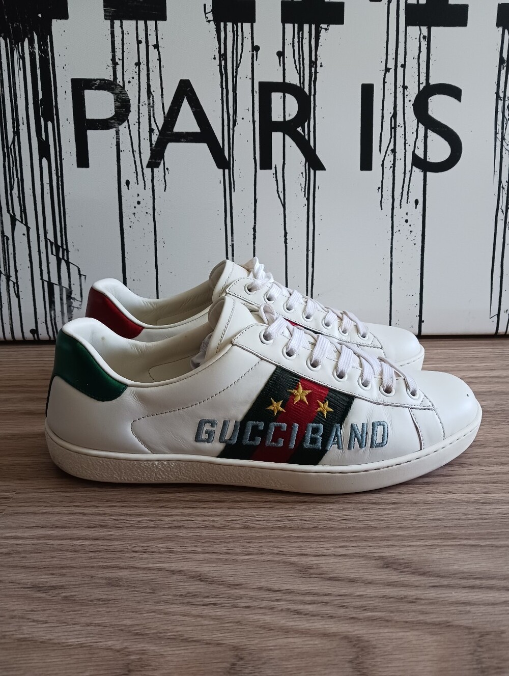 Gucci Ace Sneakers With Gucci Band Embroidery  Size 7
